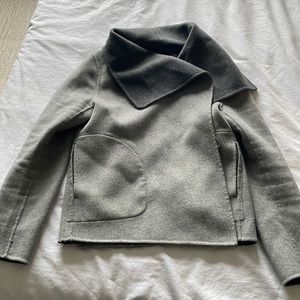 Soia and Kyo Grey Wool Coat - Reversable